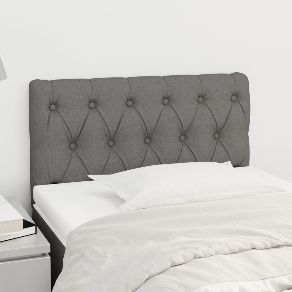 Testiera Grigio Scuro 80 x 7 x 78/88 cm in Tessuto - homemem39