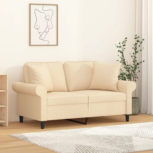 Cuscini Decorativi 2 pz Crema 40x40 cm in Tessuto - homemem39