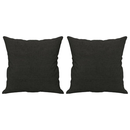 Cuscini Decorativi 2 pz Nero 40x40 cm in Tessuto - homemem39