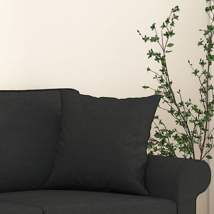 Cuscini Decorativi 2 pz Nero 40x40 cm in Tessuto - homemem39