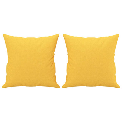 Cuscini Decorativi 2 pz Giallo Chiaro 40x40 cm in Tessuto - homemem39