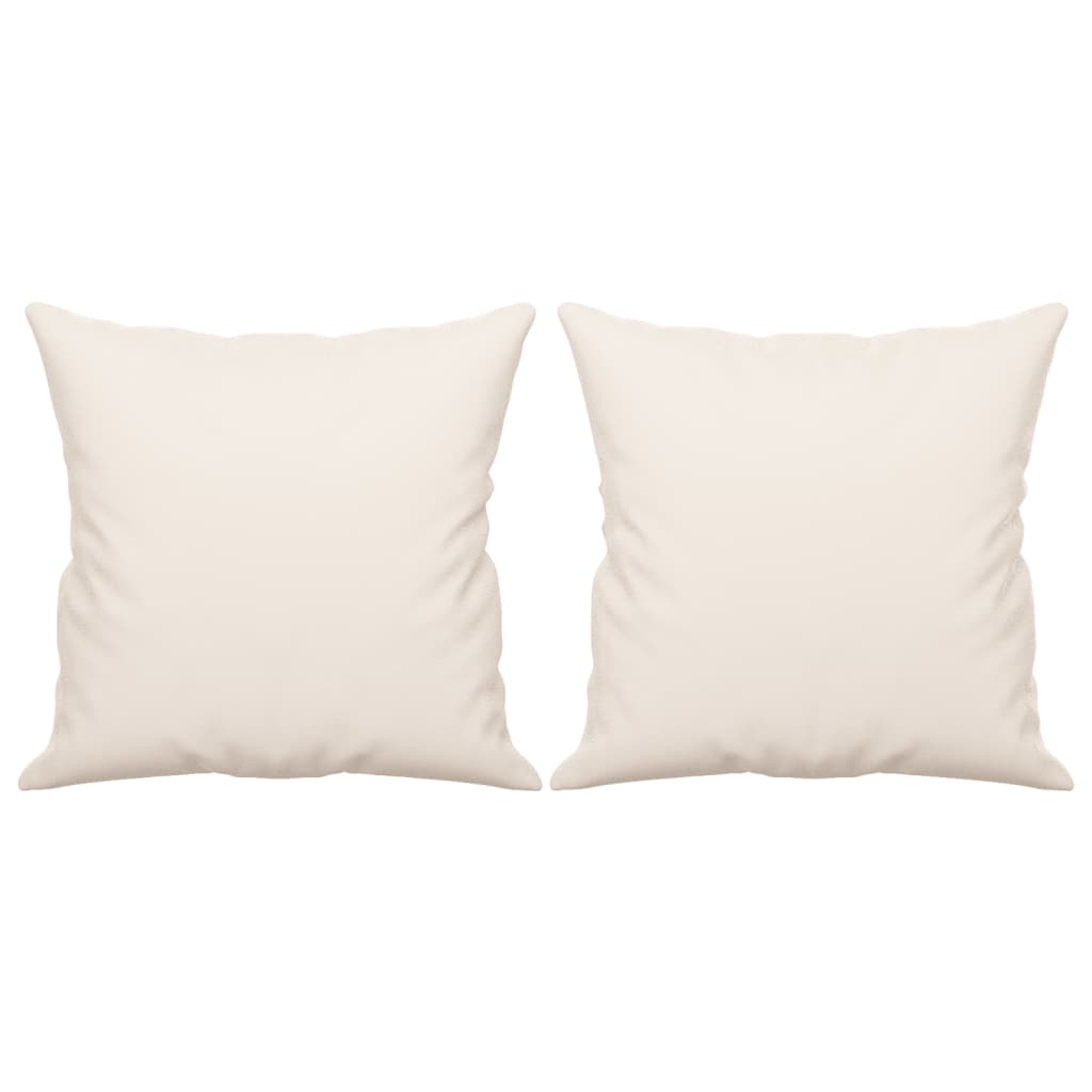 Cuscini Decorativi 2 pz beige 40x40 cm in Tessuto Microfibra - homemem39