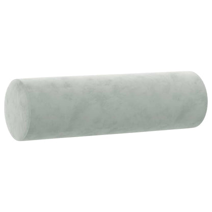 Cuscini Decorativi 2 pz Grigio Chiaro Ø15x50 cm in Velluto - homemem39