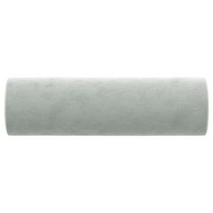 Cuscini Decorativi 2 pz Grigio Chiaro Ø15x50 cm in Velluto - homemem39