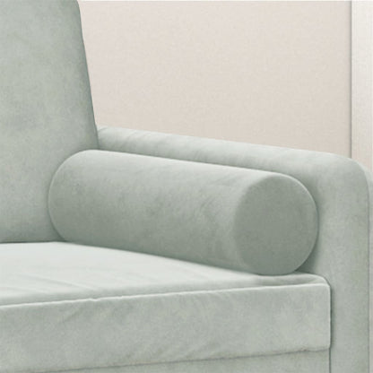 Cuscini Decorativi 2 pz Grigio Chiaro Ø15x50 cm in Velluto - homemem39