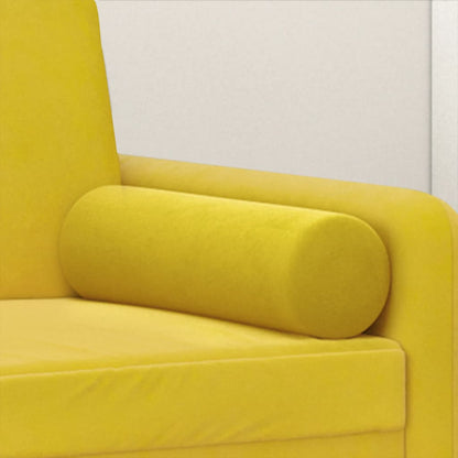 Cuscini Decorativi 2 pz Giallo Ø15x50 cm in Velluto - homemem39