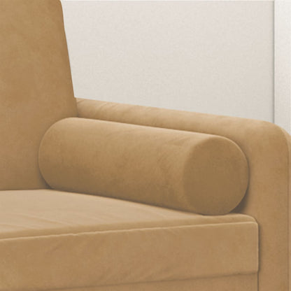 Cuscini Decorativi 2 pz Marrone Ø15x50 cm in Velluto - homemem39
