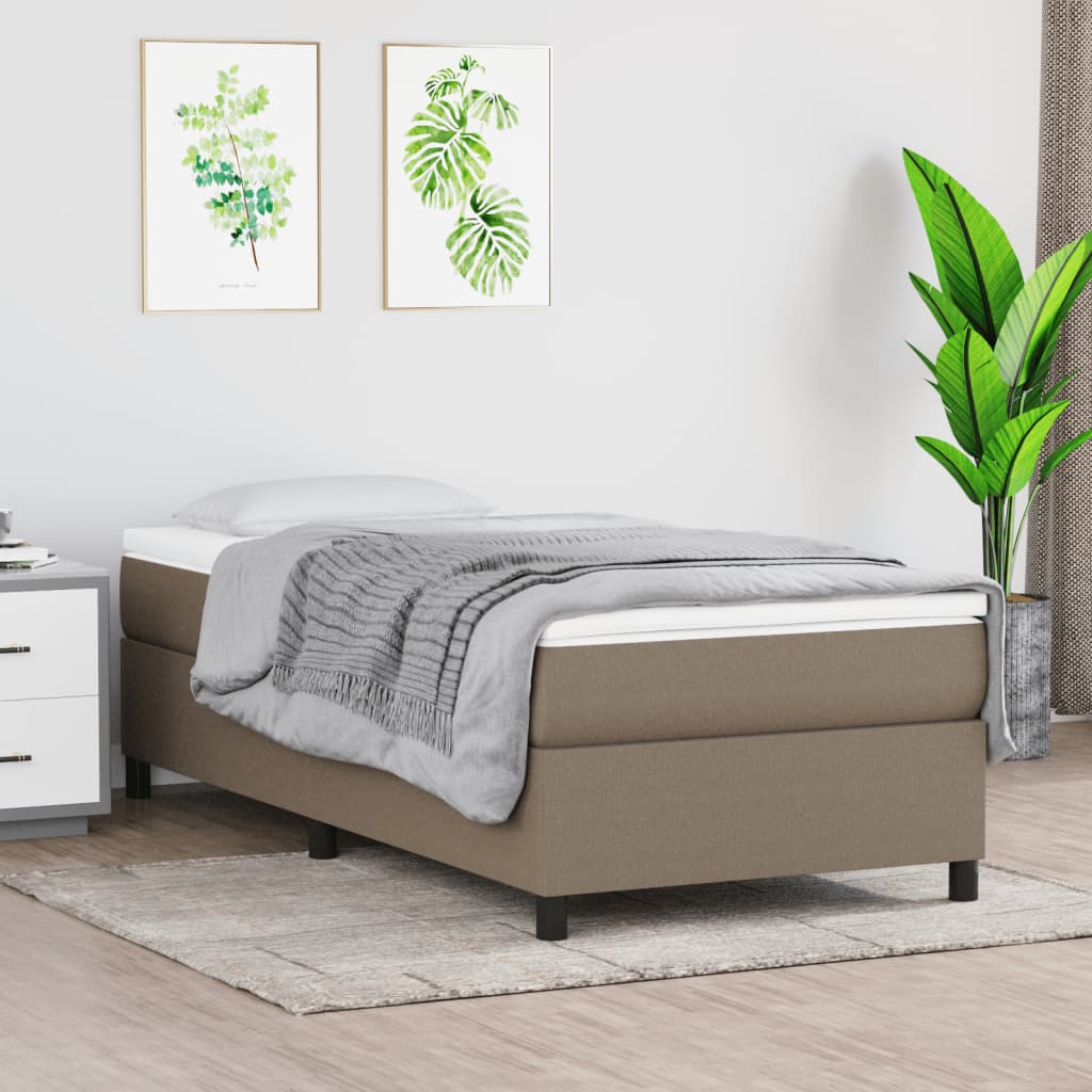 Giroletto a Molle con Materasso Tortora 90x200 cm inTessuto - homemem39