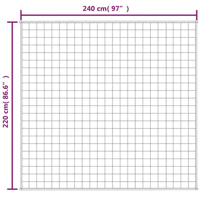 Coperta Ponderata Grigia 220x240 cm 11 kg Tessuto - homemem39