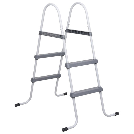 Scaletta per Piscina Grigia 84 cm Acciaio - homemem39