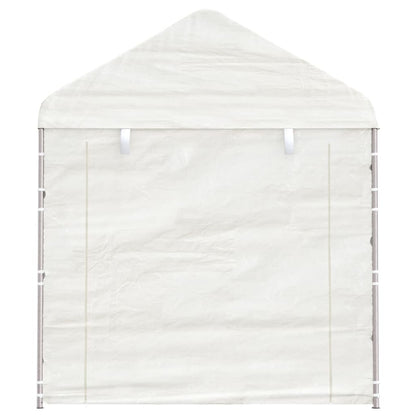 Gazebo con Tetto Bianco 2,28x2,23x2,69 m in Polietilene - homemem39