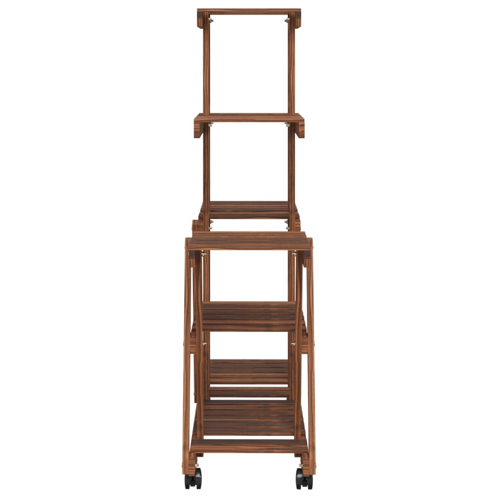 Portafiori con Ruote 95x25x101 cm in Legno Massello di Abete - homemem39