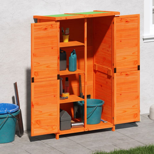 Rimessa da Giardino Marrone 83x57x140 cm Legno Massello di Pino - homemem39