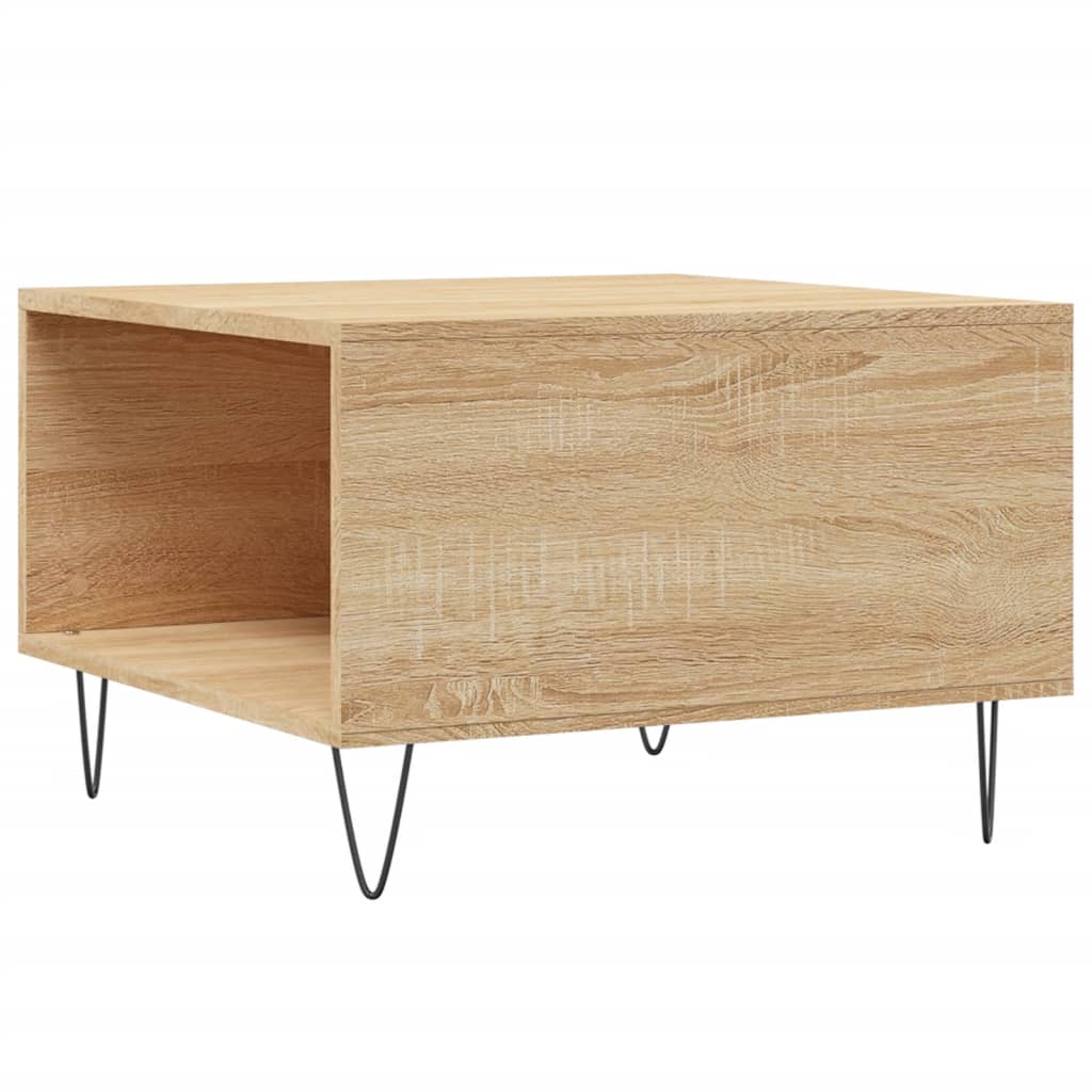 Tavolino Salotto Rovere Sonoma 55x55x36,5 cm Legno Multistrato - homemem39