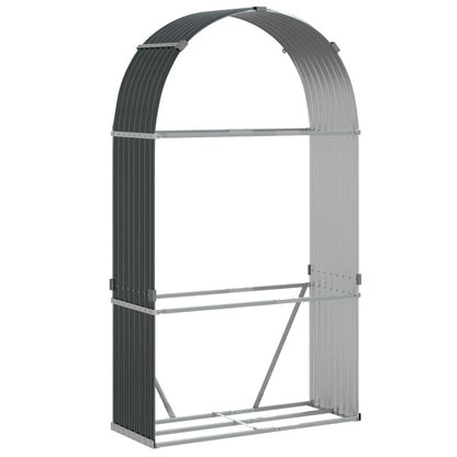 Portaceppi Antracite 120x45x210 cm in Acciaio Zincato - homemem39