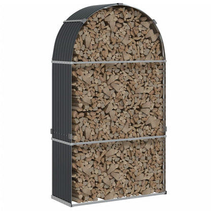 Portaceppi Antracite 120x45x210 cm in Acciaio Zincato - homemem39
