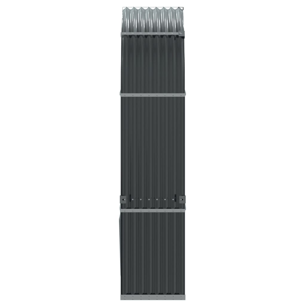 Portaceppi Antracite 120x45x210 cm in Acciaio Zincato - homemem39