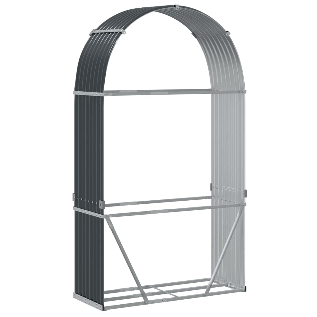 Portaceppi Antracite 120x45x210 cm in Acciaio Zincato - homemem39