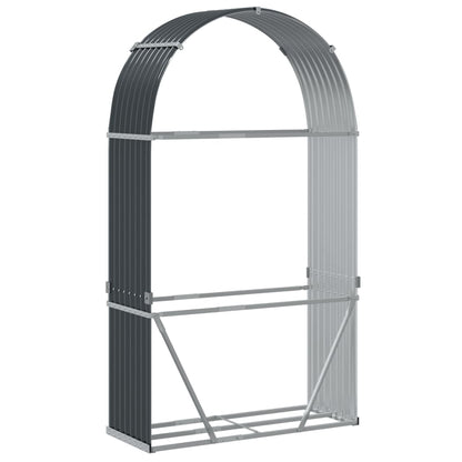 Portaceppi Antracite 120x45x210 cm in Acciaio Zincato - homemem39