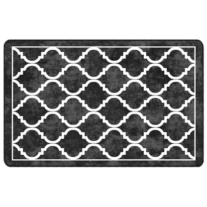 Tappeto Lavabile Nero e Bianco 190x300 cm Antiscivolo - homemem39