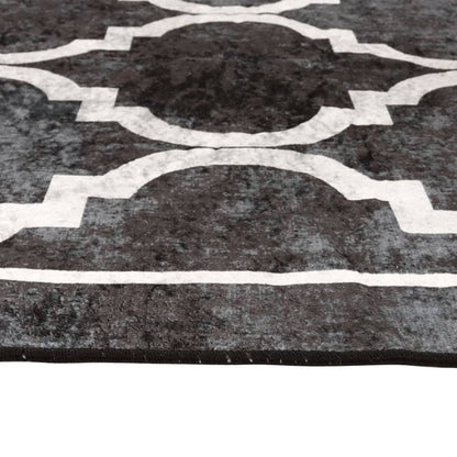 Tappeto Lavabile Nero e Bianco 190x300 cm Antiscivolo - homemem39