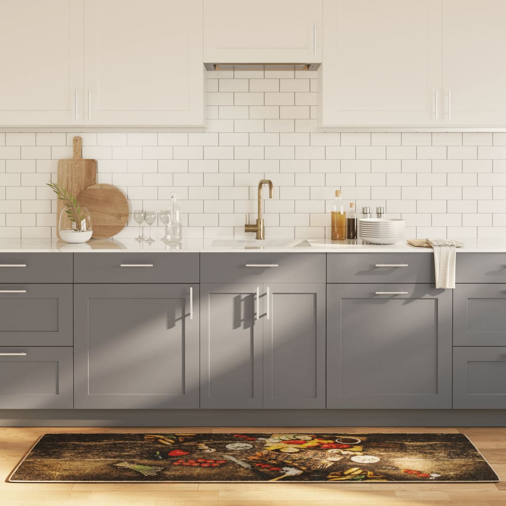 Tappeto da Cucina Multicolore 60x180 cm Lavabile Antiscivolo - homemem39