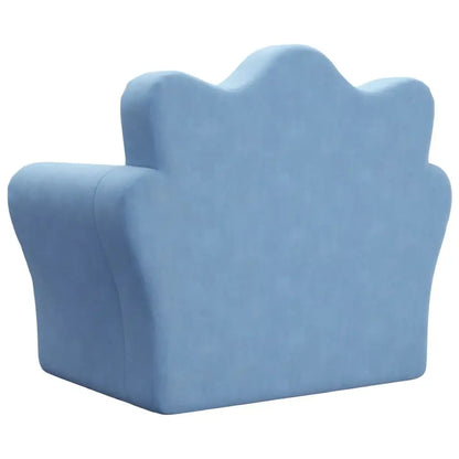 Divano Letto per Bambini Blu in Morbido Peluche - homemem39
