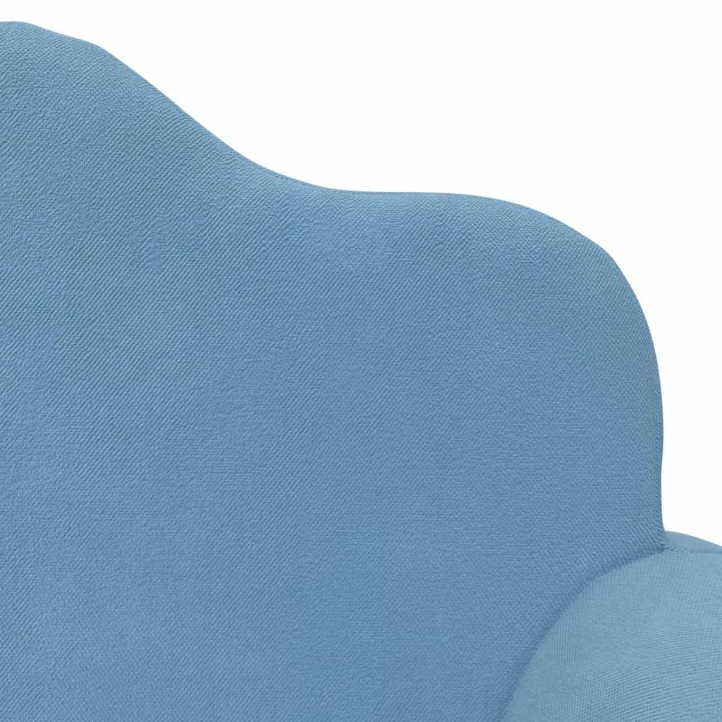 Divano Letto per Bambini a 2 Posti Blu in Morbido Peluche - homemem39