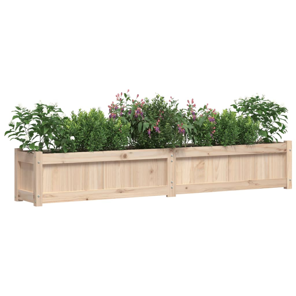 Fioriera da Giardino 180x31x31 cm in Legno Massello di Pino - homemem39