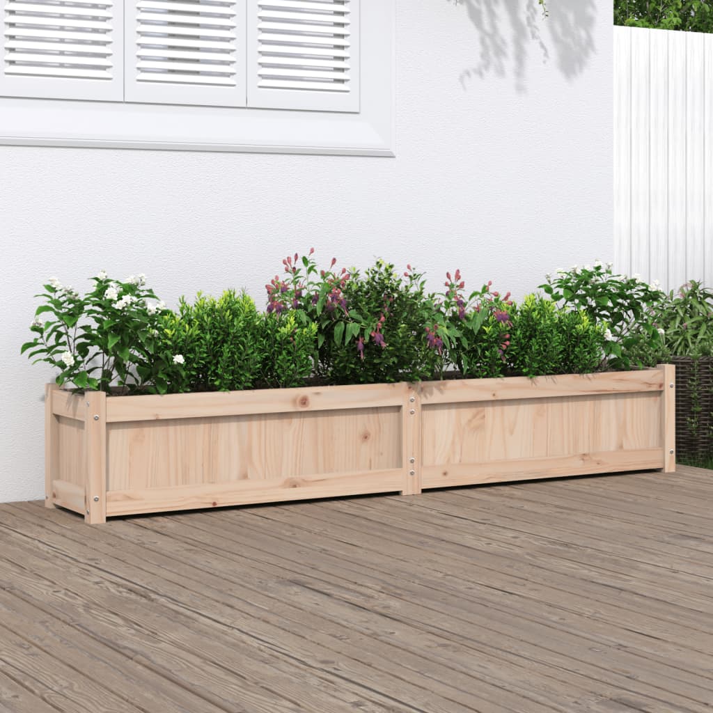 Fioriera da Giardino 180x31x31 cm in Legno Massello di Pino - homemem39