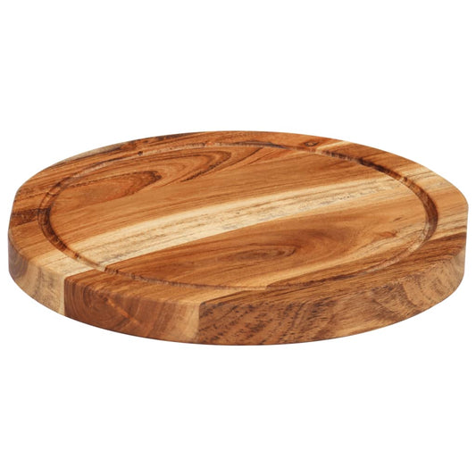 Tagliere Ø25x2,5 cm in Legno Massello di Acacia - homemem39