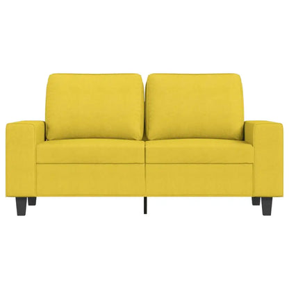 Divano a 2 Posti Giallo Chiaro 120 cm in Tessuto - homemem39