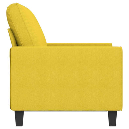 Divano a 2 Posti Giallo Chiaro 120 cm in Tessuto - homemem39