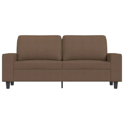 Divano a 2 Posti Marrone 140 cm in Tessuto - homemem39