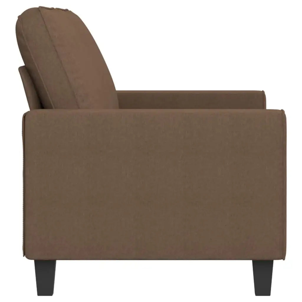 Divano a 2 Posti Marrone 140 cm in Tessuto - homemem39