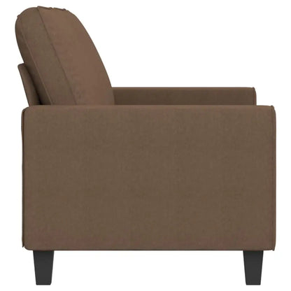 Divano a 2 Posti Marrone 140 cm in Tessuto - homemem39