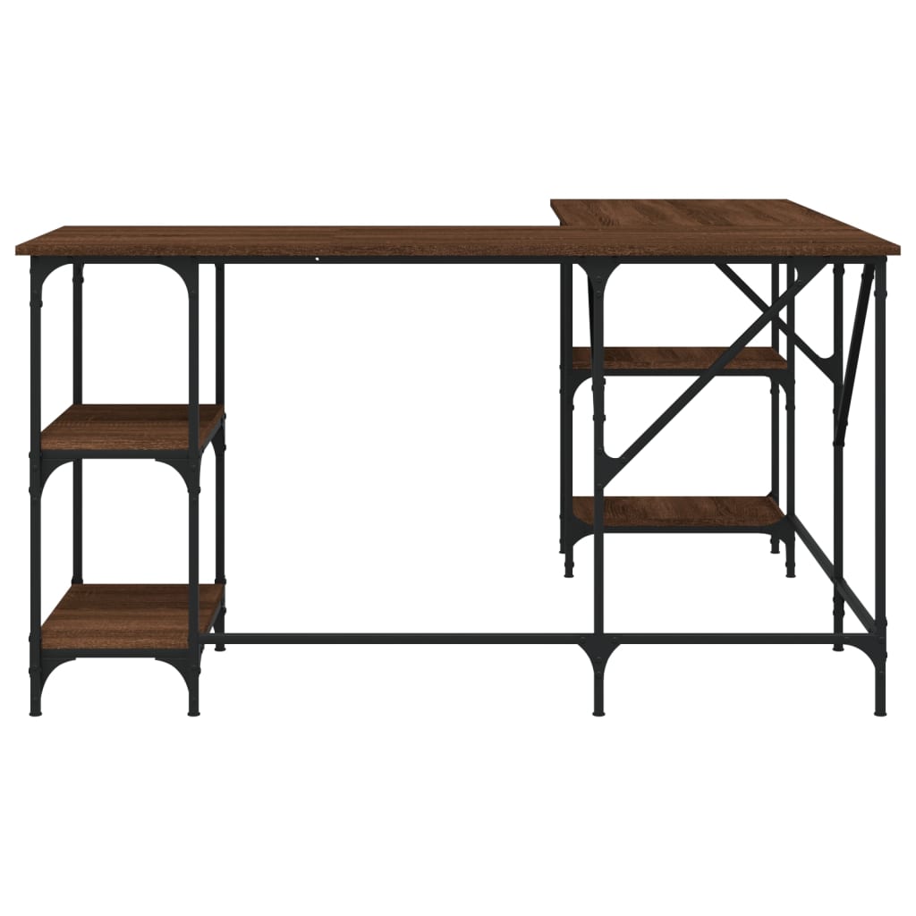 Scrivania Rovere Marrone 139x139x75 cm in Legno Multistrato - homemem39