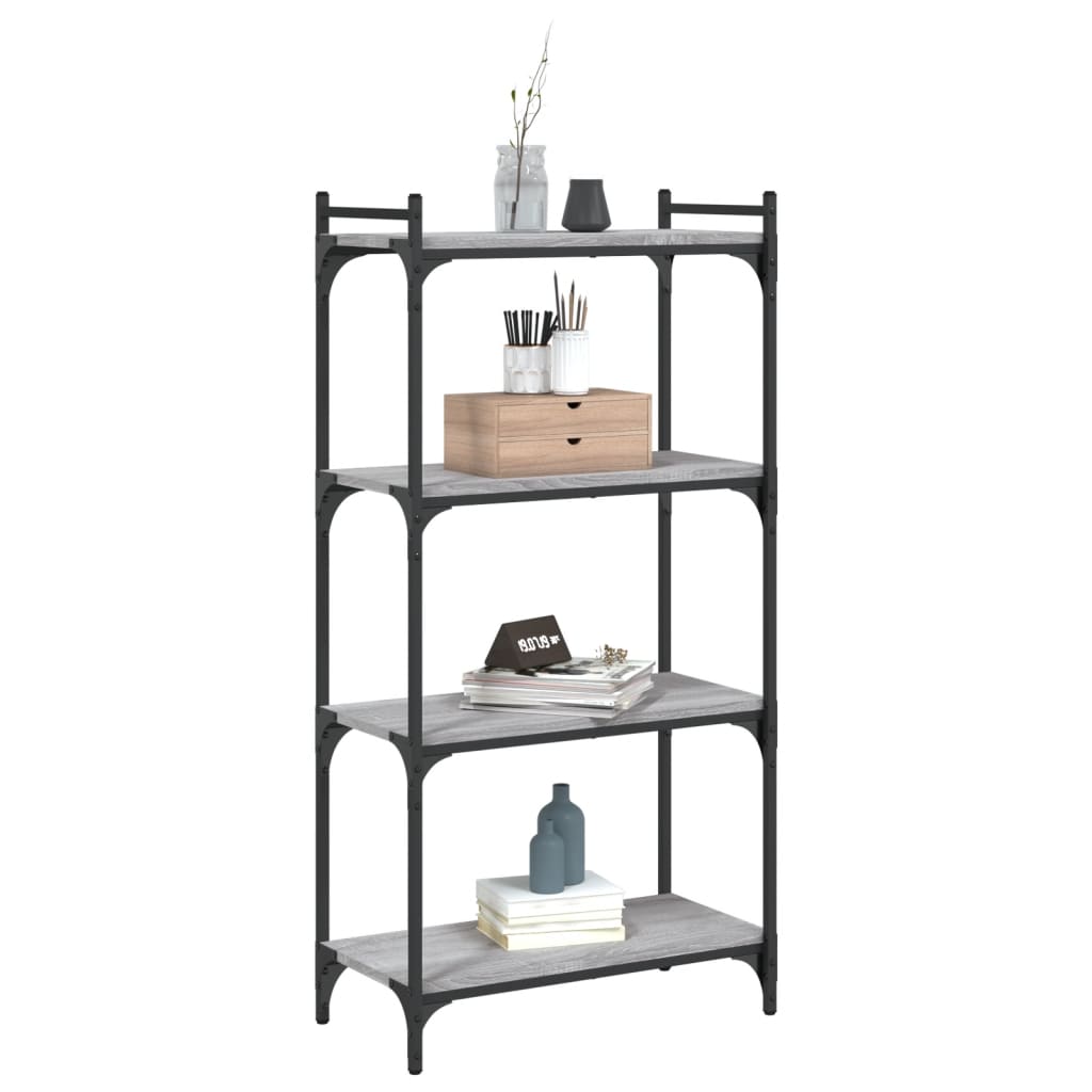 Libreria 4 Ripiani Grigio Sonoma 60x30x120cm Legno Multistrato - homemem39