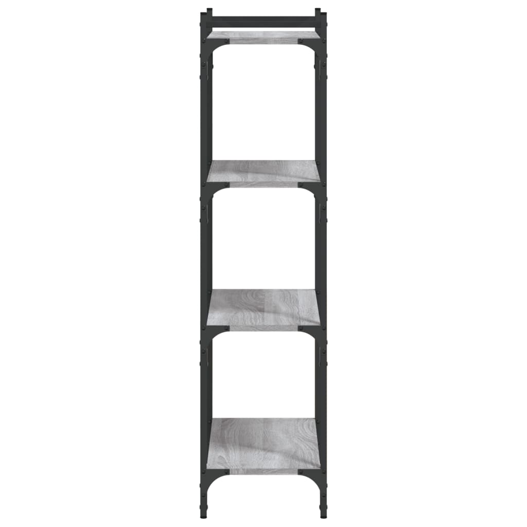 Libreria 4 Ripiani Grigio Sonoma 60x30x120cm Legno Multistrato - homemem39