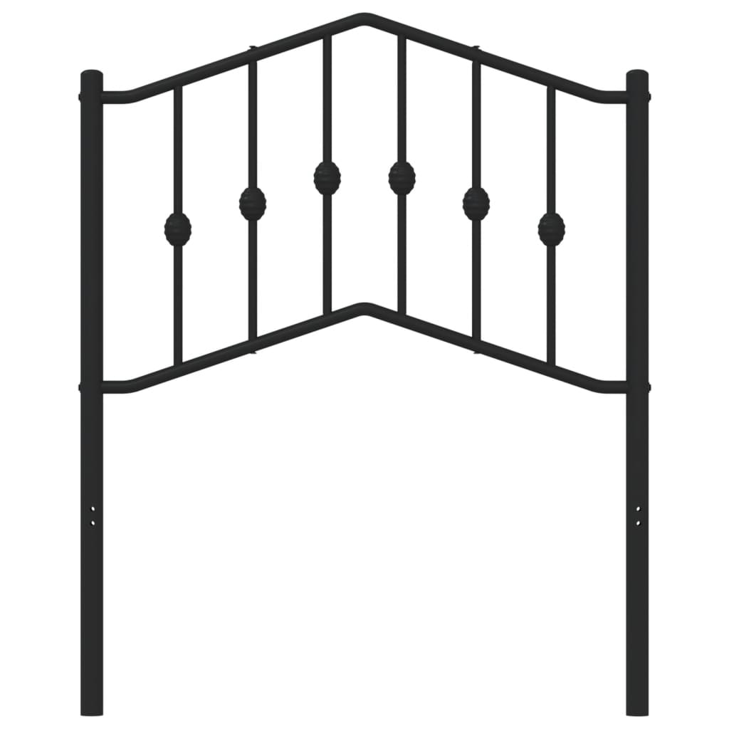 Testiera in Metallo Nero 75 cm - homemem39