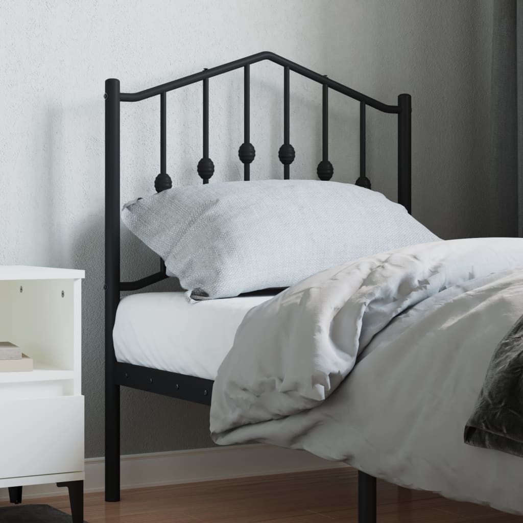 Testiera in Metallo Nero 75 cm - homemem39