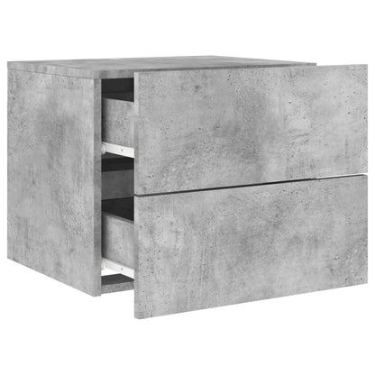 Comodino a Parete con Luci LED Grigio Cemento - homemem39