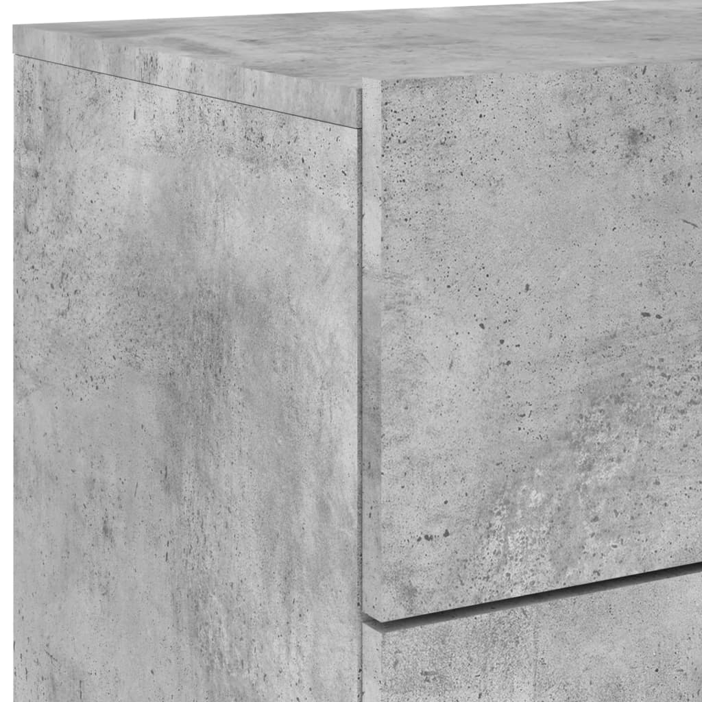 Comodino a Parete con Luci LED Grigio Cemento - homemem39