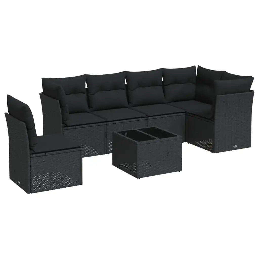 Set Divani da Giardino 6 pz con Cuscini Marrone in Polyrattan - homemem39