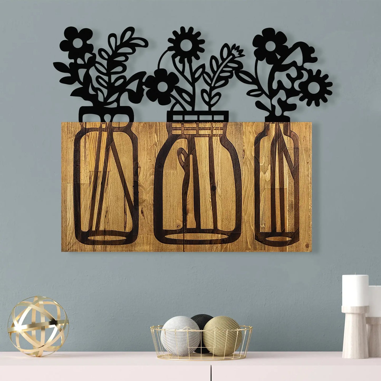 Decorative Wooden Wall Accessory - homemem39