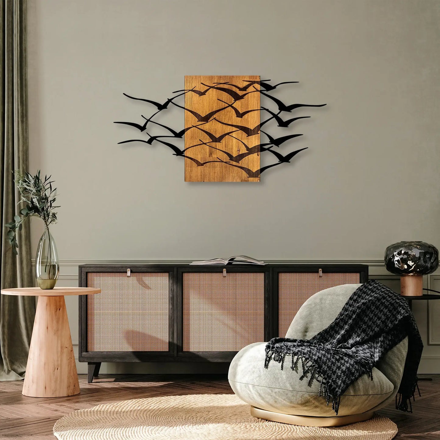 Decorative Wooden Wall Accessory - homemem39