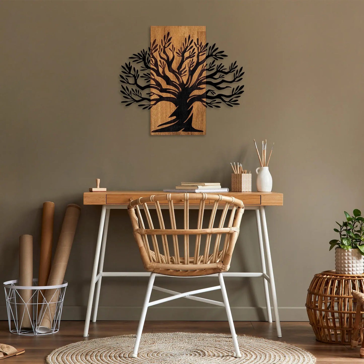 Decorative Wooden Wall Accessory - homemem39