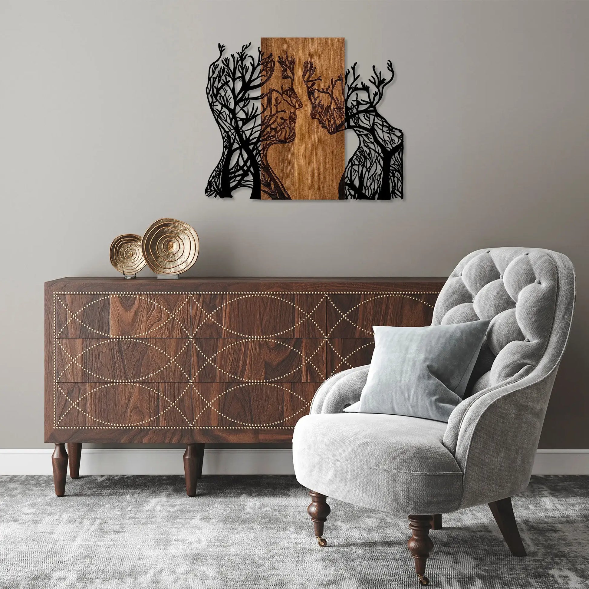 Decorative Wooden Wall Accessory - homemem39