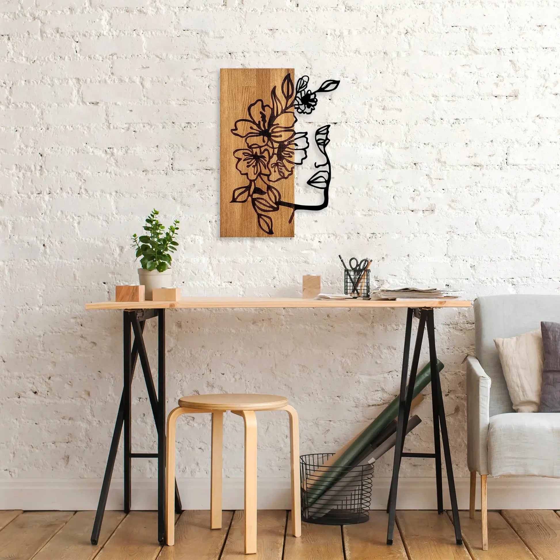 Decorative Wooden Wall Accessory - homemem39