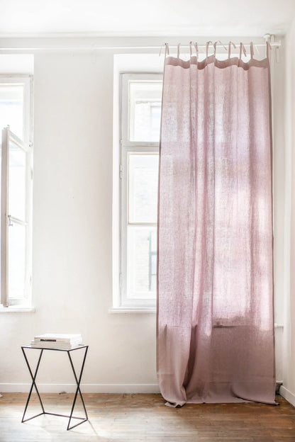 Tie top linen curtain - homemem39